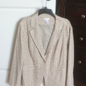 Beige lace Chico’s jacket